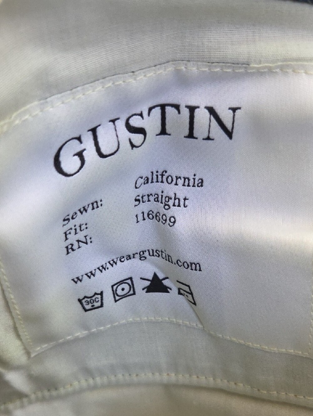 Gustin Dark Indigo Straight-Leg Men's Jeans 36 - Picture 3 of 11